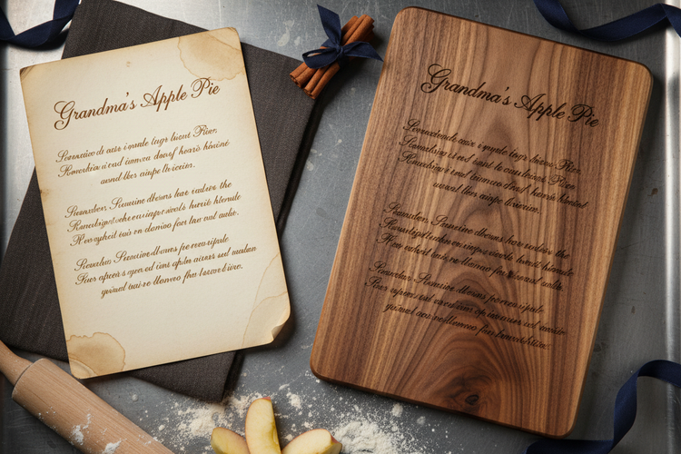 Recipe Board with Handwritten Card