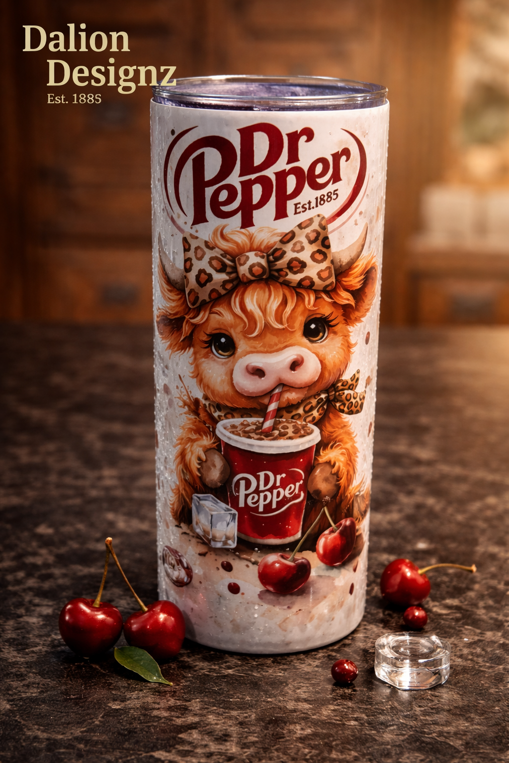 20oz Sublimated Tumbler – Cow & Dr Pepper