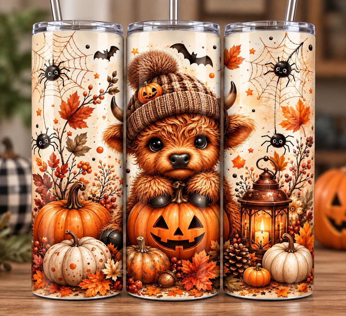 Halloween Highland Cow 20 oz Tumbler