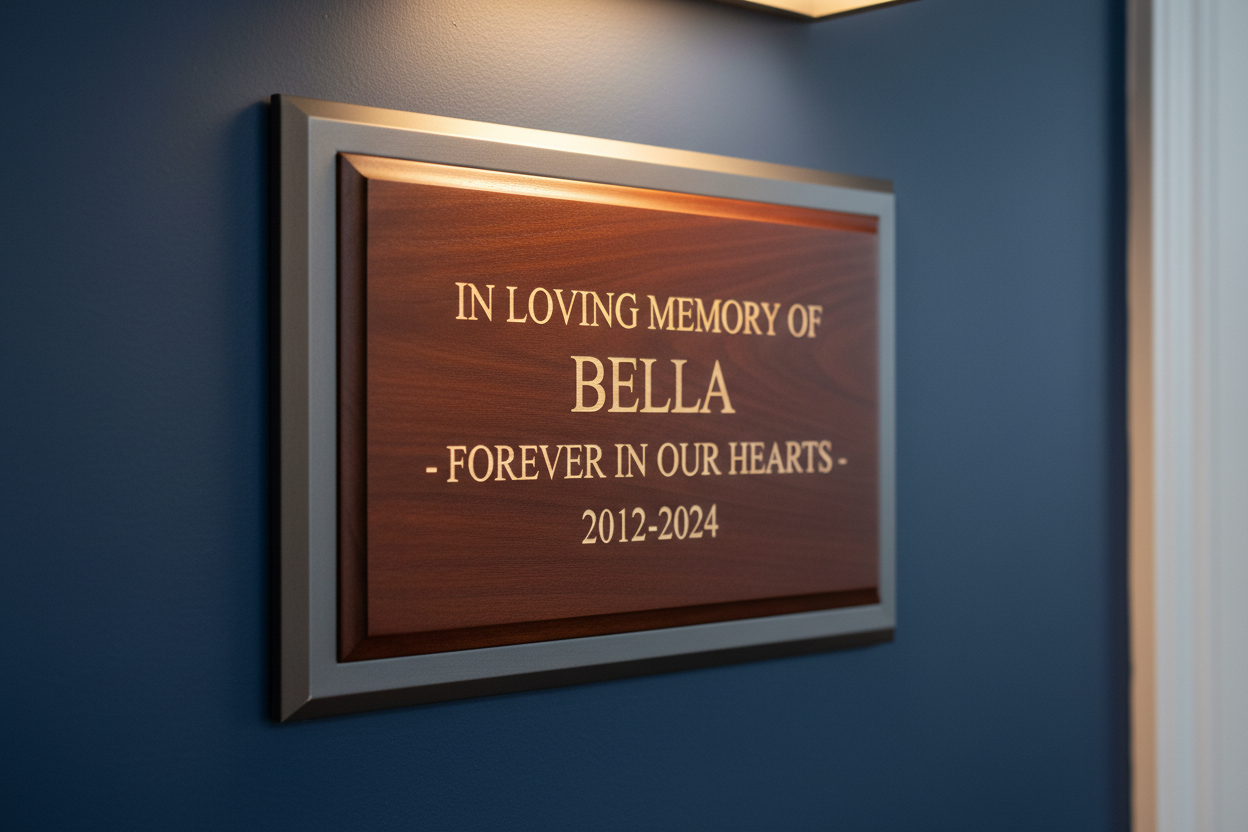 Bella Pet Memorial Plaque