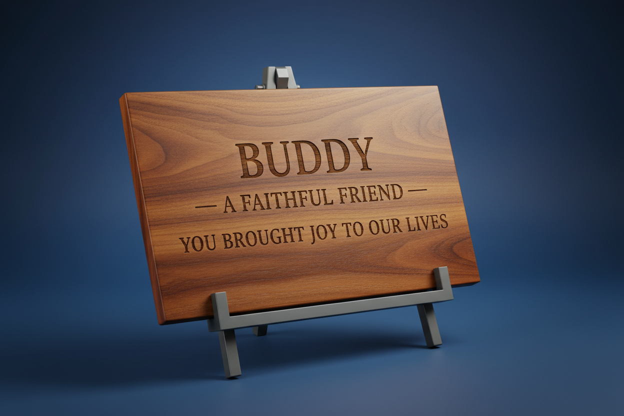 Buddy Pet Memorial Plaque