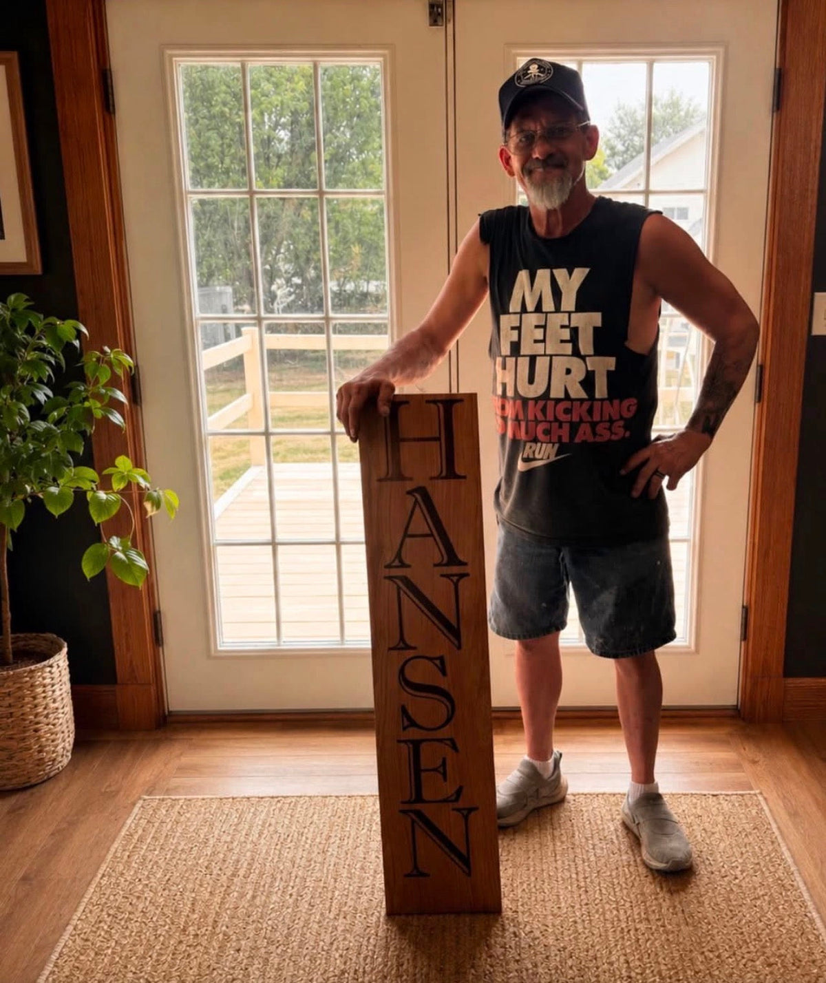 Custom family name wood sign example by Dalton Designz Studio