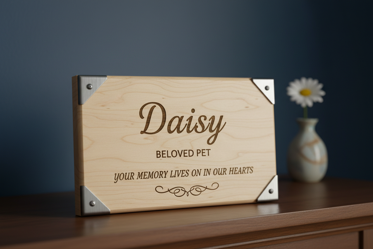 Daisy Pet Memorial Plaque