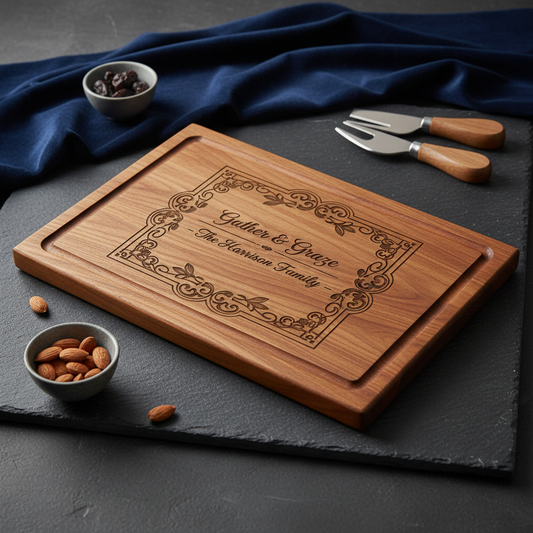 Medium rectangular acacia board