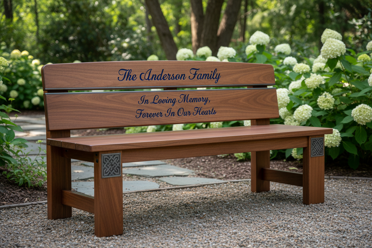 Wooden Memorial Bench